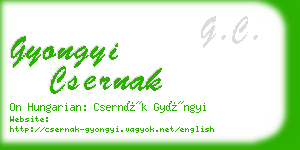 gyongyi csernak business card